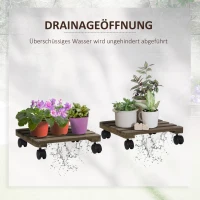 Outsunny set van 2 plantenrollen 30x30cm voor binnen en buiten(m-5)