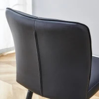 Ensemble 2 tabourets de bar 101 cm, dossier ergonomique, pieds réglables antidérapants, 44x44x101 cm, Noir(m-7)