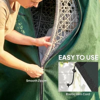 Outsunny 196 x 230 cm Hanging Egg Chair Protective Cover - Green(m-5)