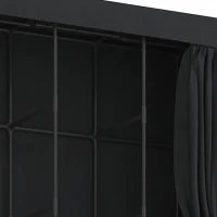 HOMCOM Stoffen kledingkast, stofdicht en draagbaar, 5 kledingroedes, 170 x 45 x 167 cm, zwart(m-13)