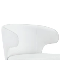 Lot de 2 tabourets de bar avec dossier, réglables en hauteur et pivotants 360°, 49.7x45x110 cm, Blanc(m-5)