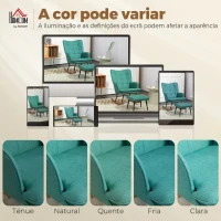 HOMCOM Poltrona Baloiço com Apoio para os Pés Poltrona Relax com Almofada Acolchoada e Anti-Tombo 64x89x90 cm Verde(m-7)