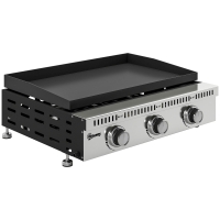 Outsunny Griglia a Gas portatile da tavolo con vaschetta raccogligrasso, colore nero.