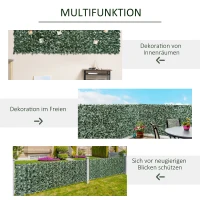 Outsunny Kunsthaag Kunstplant, Kunstmatige Klimplant, 240cm x 100cm Groen(m-5)