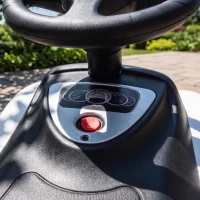 AIYAPLAY Voiture porteur pour enfant Porsche sous licence, véhicule à pousser avec klaxon lumières et bruitage de démarrage, blanc(m-4)
