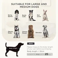 PawHut Dog Sofa, with Wooden Legs, Water-Resistant Fabric, for Medium & Large Dogs - Grey(m-4)