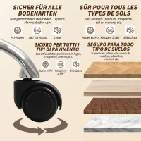 HOMCOM Fotoliu de birou cu masaj în 4 puncte, funcție de încălzire și brațe rabatabile, negru(m-9)