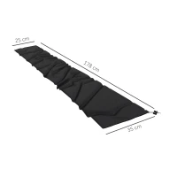 Outsunny Housse de Protection imperméable pour Parasol Droit avec Fermeture éclair et Cordon de Serrage Noir(m-3)