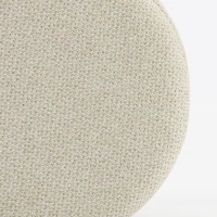 HOMCOM Opberghocker, ronde zitkruk met deksel, linnenlook, voor woonkamer en slaapkamer, 38,5 x 38,5 x 33,5 cm, beige(m-13)