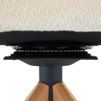 Lot de 2 chaises pivotantes rétro-luxe, patins feutre antidérapants, rotation 360° silencieuse, 47x47.5x81.5 cm, Couleur naturelle(m-8)