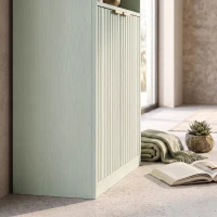 HOMCOM Bookcase Adjustable Shelf Bookshelf Anti-Tip Hardware 6-Tier, Light Green(m-11)