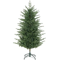 HOMCOM Árvore de Natal Artificial 150 cm com 1186 Ramos Densos Suporte Metálico Dobrável para Interior Verde(m-1)
