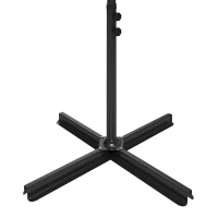 Outsunny 3 m Overhanging Cantilever Parasol, with Cross Base - Dark Green(m-13)