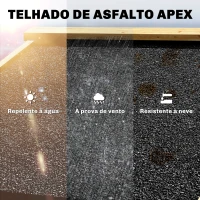 Outsunny Armário de Jardim em Madeira 93x53x168 cm Armário Exterior para Ferramentas com Portas Trancáveis 4 Prateleiras Madeira(m-6)