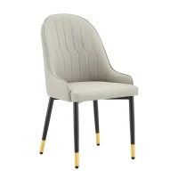 Lot de 2 chaises de salle à manger, dossier motif éclair stylé, déperlante et facile d'entretien, 47.3x44x91 cm, Gris chaud(m-8)
