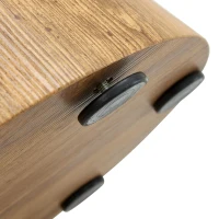 Table basse ronde, résistante et facile d'entretien, patins feutrés antidérapants, 60x60x35 cm, Couleur naturelle(m-9)