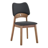 Lot de 2 chaises de salle, design papillon, confortable et facile d'entretien, 51x43x87.5 cm, Noir(m-7)