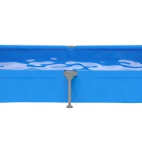 Outsunny Metal Frame Swimming Pool, Rectangular Above Ground Frame Pool with Repair Patch, 229 x 160 x 43 cm, Blue(m-13)