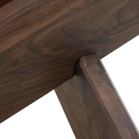 Table basse ronde, design moderne, facile à nettoyer et stable, 79x79x45 cm, Noyer(m-9)