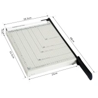 HOMCOM Papiersnijmachine tot A4 papiersnijder metaal wit(m-3)