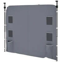 Outsunny 195 x 295cm Replacement Gazebo Sidewall - Grey(m-1)