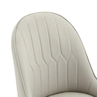 Lot de 2 chaises de salle à manger, dossier motif éclair stylé, déperlante et facile d'entretien, 47.3x44x91 cm, Gris chaud(m-5)
