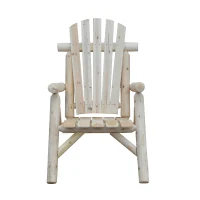 Outsunny Tuinstoel tuinzetel houten stoel hoge rug met armleuningen vurenhout natuur(m-10)