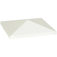 Outsunny 3 x 3 m Vervangzeil voor Paviljoen, Zeil voor Tuinpaviljoen, met Waterafvoergaten, UPF30+, Lichtgrijs(m-1)