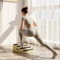 SPORTNOW Portable Slant Board, Adjustable Incline Board Calf Stretcher with Extra Side-Handle Design for Home Gym(m-10)