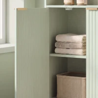 HOMCOM Bookcase Adjustable Shelf Bookshelf Anti-Tip Hardware 6-Tier, Light Green(m-12)