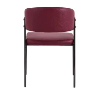 Chaise de salle à manger moderne rembourrée, design épuré, dossier ergonomique, 51x49x78 cm, Rouge(m-11)