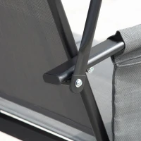 Outsunny 3-personen tuinschommelbank aluminium met zonnedak, grijs(m-8)