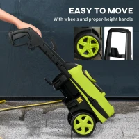 DURHAND 1800W High Pressure Washer, 150 Bar Pressure, 510 L/h Flow, High-Performance Portable Power Washer Jet Wash Cleaner with 6M Hose, Snow Foam Bottle for Garden, Car, Furniture, Green(m-8)