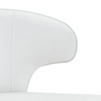 Lot de 2 tabourets de bar avec dossier, réglables en hauteur et pivotants 360°, 49.7x45x110 cm, Blanc(m-6)