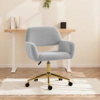 HOMCOM Faux Fur Rabbit Chair - Grey(m-10)