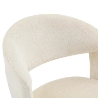 Lot de 2 chaises pivotantes rétro-luxe, patins feutre antidérapants, rotation 360° silencieuse, 47x47.5x81.5 cm, Couleur naturelle(m-6)