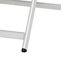 Outsunny Chaise longue pliable transat bain de soleil avec dossier & repose-pied réglable multi-positions, noir(m-13)