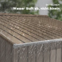 Outsunny gereedschapsschuur met fundering gereedschapsschuur tuinschuur tuinschuur metaal geel 277 x 195 x 192 cm(m-7)