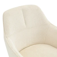 Chaise de salle à manger pivotante 360° (lot de 2), design moderne légèrement luxueux, 58,00x46,00x82,00 cm, Couleur naturelle(m-6)