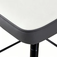 Lot de 2 tabourets de bar hauteur, design moderne et confortable, dossier incurvé et repose-pieds, 42x45x100 cm, Argenté(m-10)