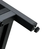 Table ronde 107 cm de diamètre, design industriel élégant, pour 2–4 personnes, 107x107x75 cm, Noir(m-10)
