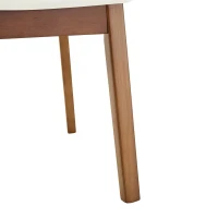 Lot de 2 chaises de salle à manger modernes, poignée de transport et assise rembourrée, facile à nettoyer, 50x44x88 cm, Blanc(m-7)