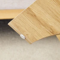 Table basse ronde en verre, design moderne, patins antidérapants, 80x80x36 cm, Couleur naturelle(m-7)