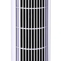 HOMCOM Ventilatore a Torre Oscillante da 45W a 3 Velocità, Ventilatore a Colonna in Plastica ABS, 27x27x75 cm, Bianco(m-9)