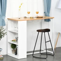 HOMCOM klapbureau met 6 vakken boekenkast met 3 planken computertafel kantoortafel E1 spaanplaat metalen frame donkergrijs 98 x 51 x 153 cm(m-2)