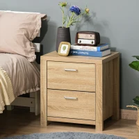 HOMCOM nachttafel met 2 lades(m-2)