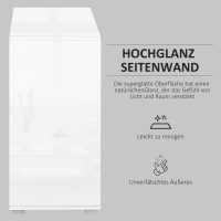 HOMCOM vrijstaande kast opbergkast multifunctionele kast archiefkast dressoir 2 lades 2 deuren E1 spaanplaat wit 79 x 36 x 74 cm(m-5)