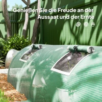 Outsunny foliekas minitunnelkas met gaasvenster, UV-bestendig koudframe voor tuinteelt, PE-folie, groen, 300 x 80 x 45 cm(m-7)