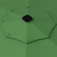 Outsunny Garden Parasol, Parasol Umbrella with 3-tier Roof, Crank Handle, Tilt Function, Polyester Canopy, Green(m-11)