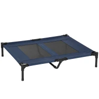 PawHut Lit sur pieds lit pour chien chat lit de camp lit surélevé aniamux tissu Oxford textilène micro-perforé acier(m-1)
